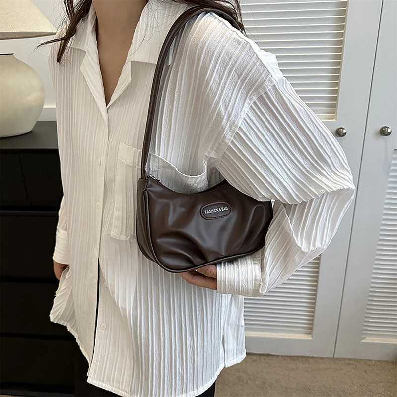 Luxury Tote Bag For Wen 2024 Sier Trend Designer Handbag Korean Shoder Hand Wens Bag Fi PU Leather Fem Purse Z250318