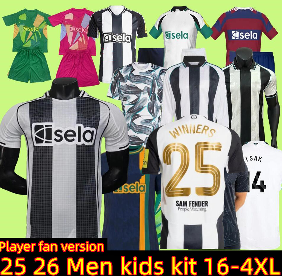 2526 WINNERS ISAK BRUNO G. NEwcaslTE united Soccer Jerseys TONALI GORDON newcaste 2025 football shirt JOETON LIVRAMENTO NUFC jersey Men Kids kit Pre Match Kit