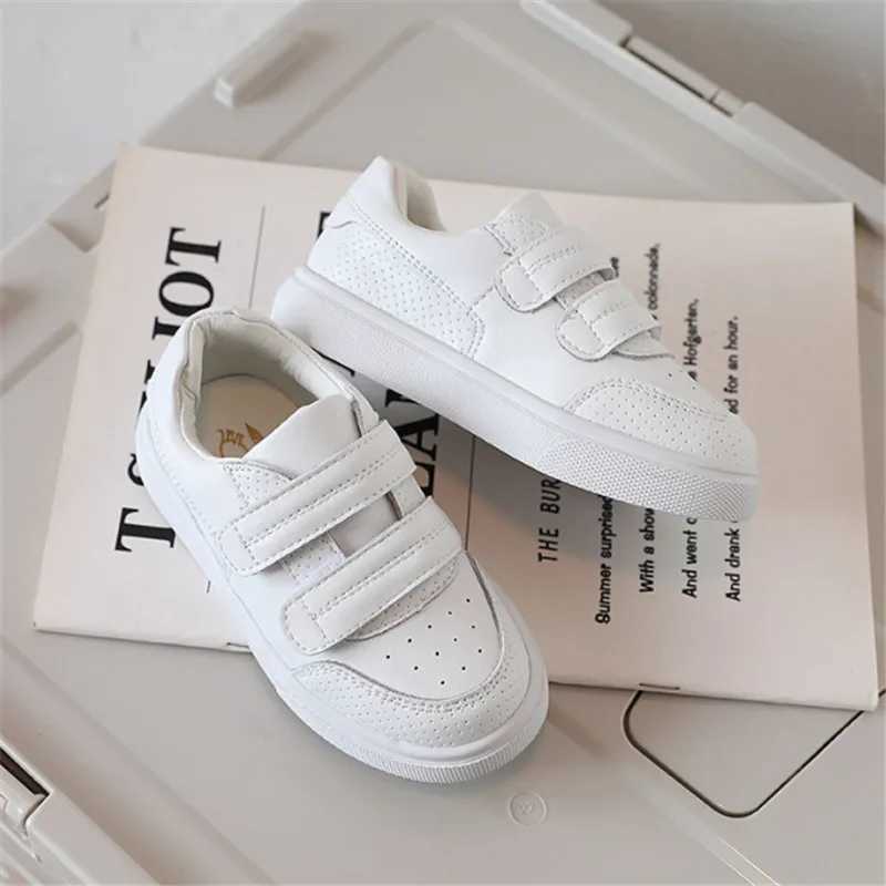 Genuine leather childrens shoes unisex white childrens sports shoes breathable soft sole outdoor tennis fashion childrens boys and girls shoes W250318