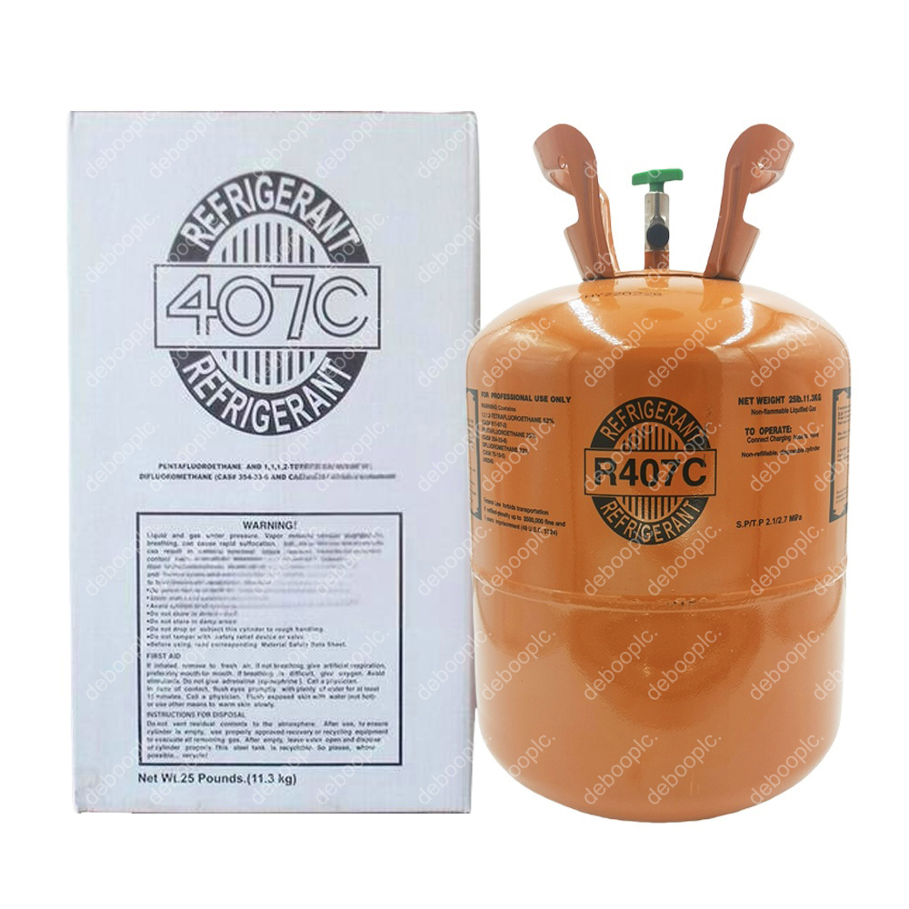 25LBS R407C Refrigerant GAS High-Performance for HVAC Refrigeration Systems Packaging Tank