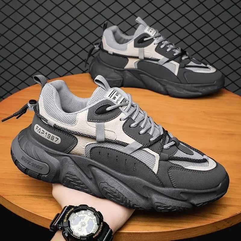 202ens tennis shoes new casual sports shoes spring and summer mens breathable and wear-resistant running shoes Y250318