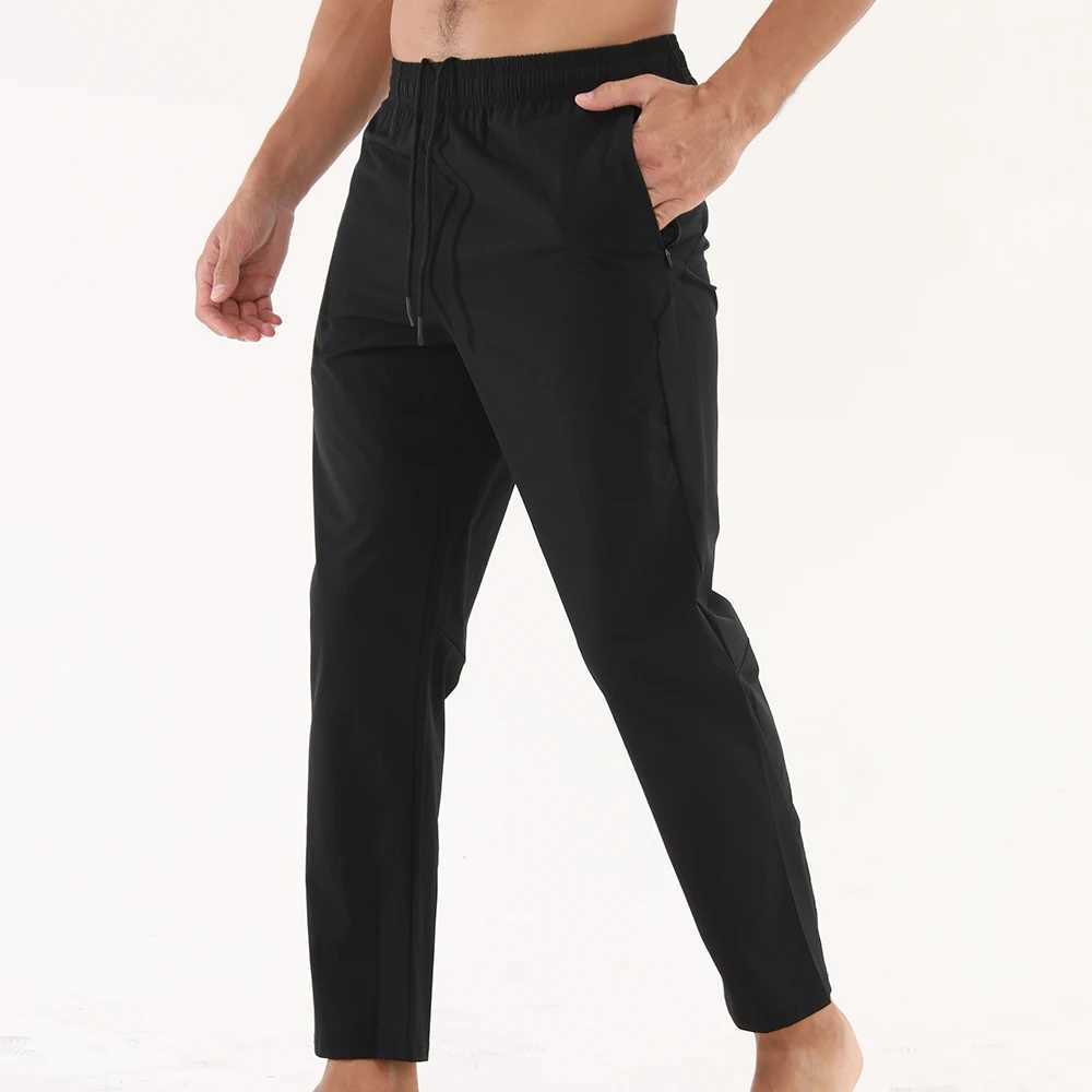 GITF Mens Sports Pants Lightweight Drawstring Zipper Pocket Loose Casual Running Training Fitness Pants S-XXL Size Nylon W250318