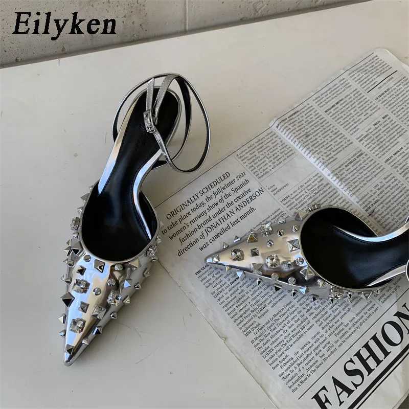 Eilyken Newly Design Pointed Toe Wen Pumps Sandals Sexy Buckle Stripping Party High H Fem Shoes Y250317