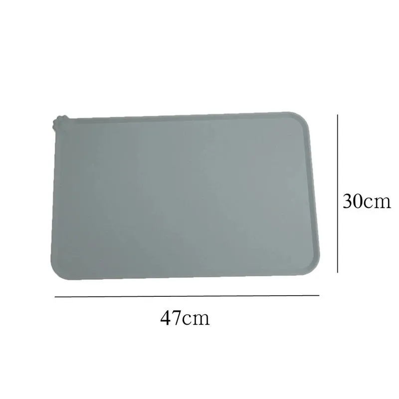 New Waterproof Pet Mat For Dog Cat Solid Color Silicone Pet Food Pad Pet Bowl Drinking Mat Dog Feeding Placemat Easy
