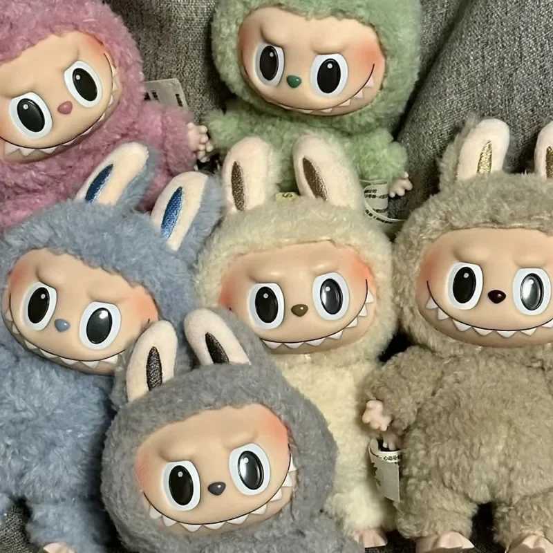 Labubus Macaron Blind Box Plush Toy Exciting Macaron Vinyl Base Mystery Box Monster Mokoko Keychain Surprise Toy GiftT250318