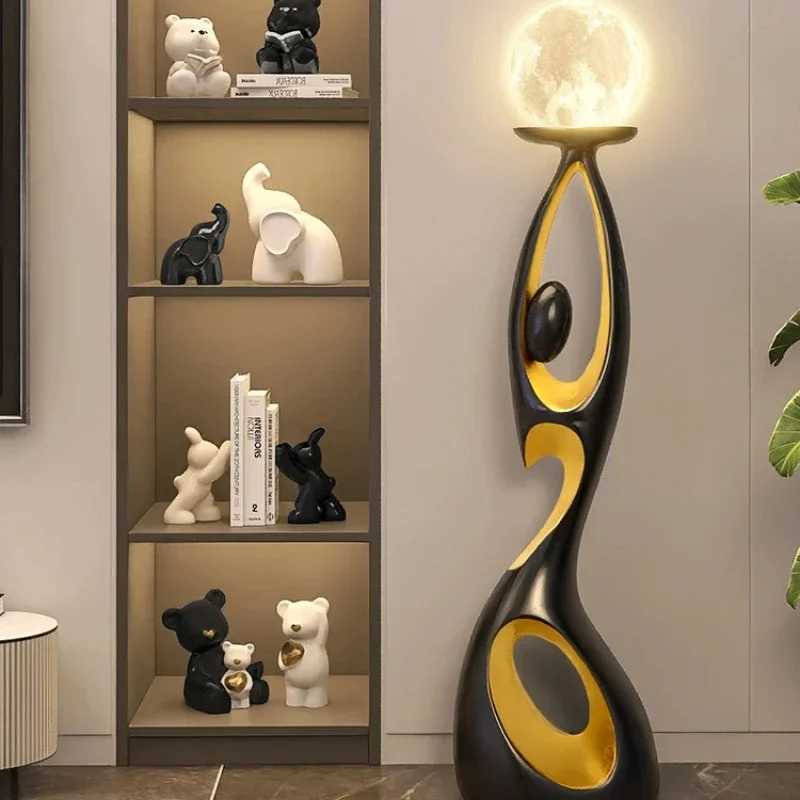 NEW Home Decoration Art Light Luxury Creative Living Room TV Cabinet Floor Decoration Night Glow Resin Sculpture LED Floor Lamp X250318