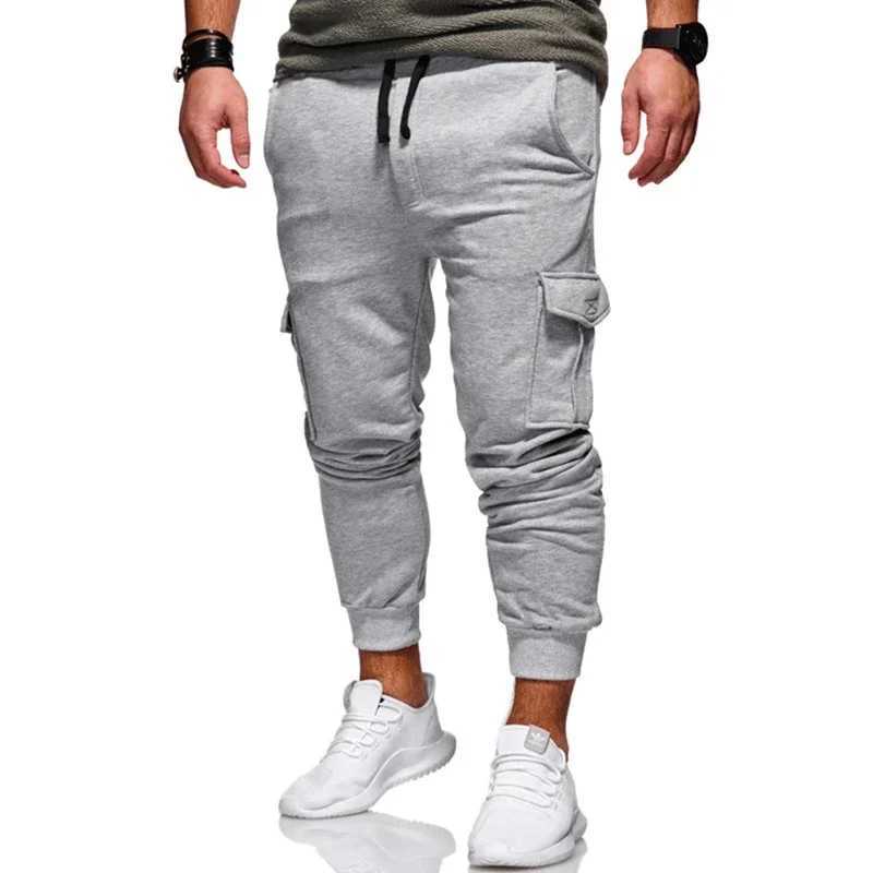 2023 new mens breathable ultra-thin casual pants muscle fitness exercise Trouser bottom mens running training leg jogging track board W250318