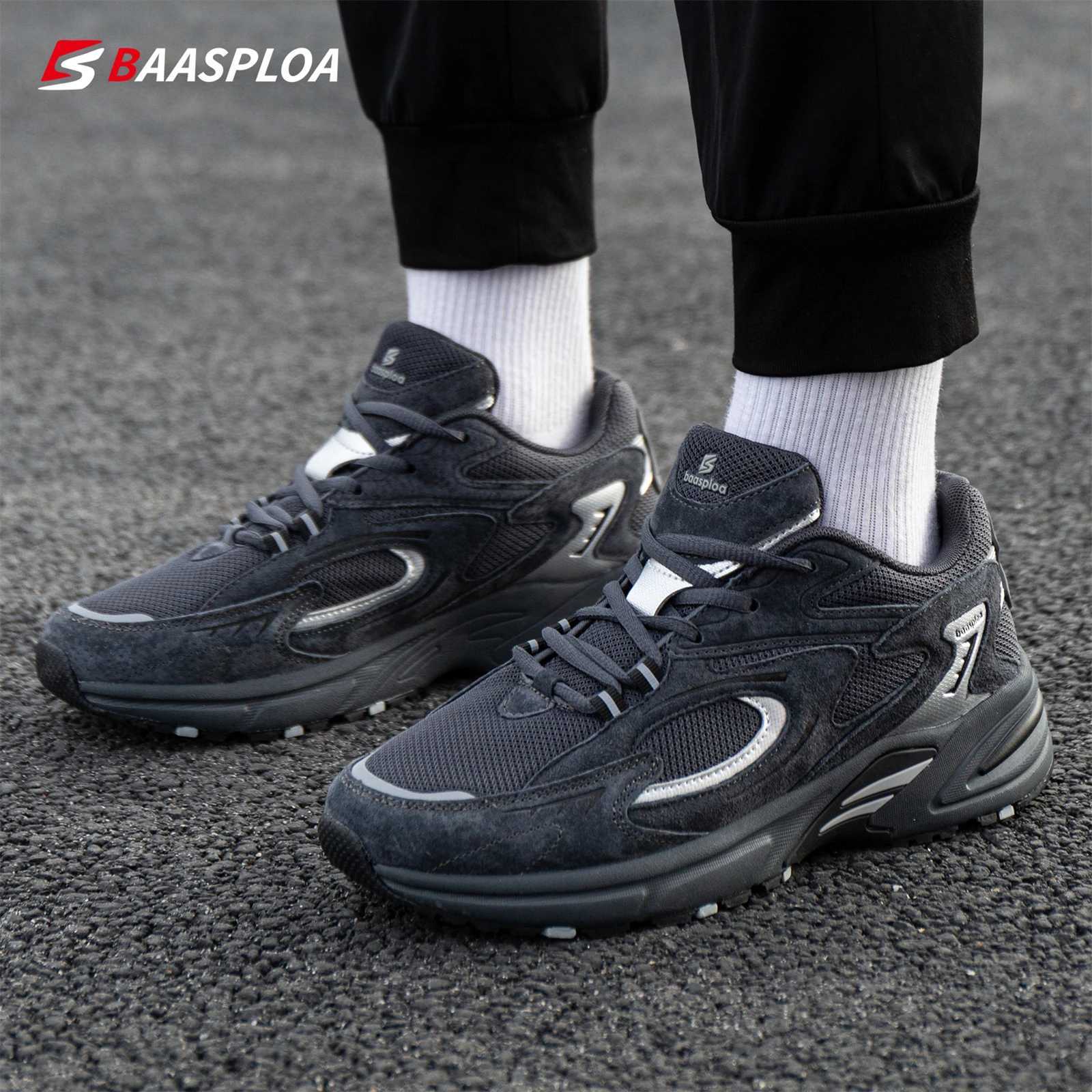 Baaslpoa new mens running shoes casual mesh fabric breathable and non slip walking shoes M outdoor basketball sports shoes Y250320