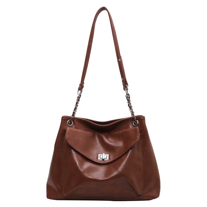 2025 Fashion Designer Women s Handbag High Quality Bright Leather Storage Bag New Large Capacity Trendy Underarm Tote Bag Simple Solid Color Shoulder 