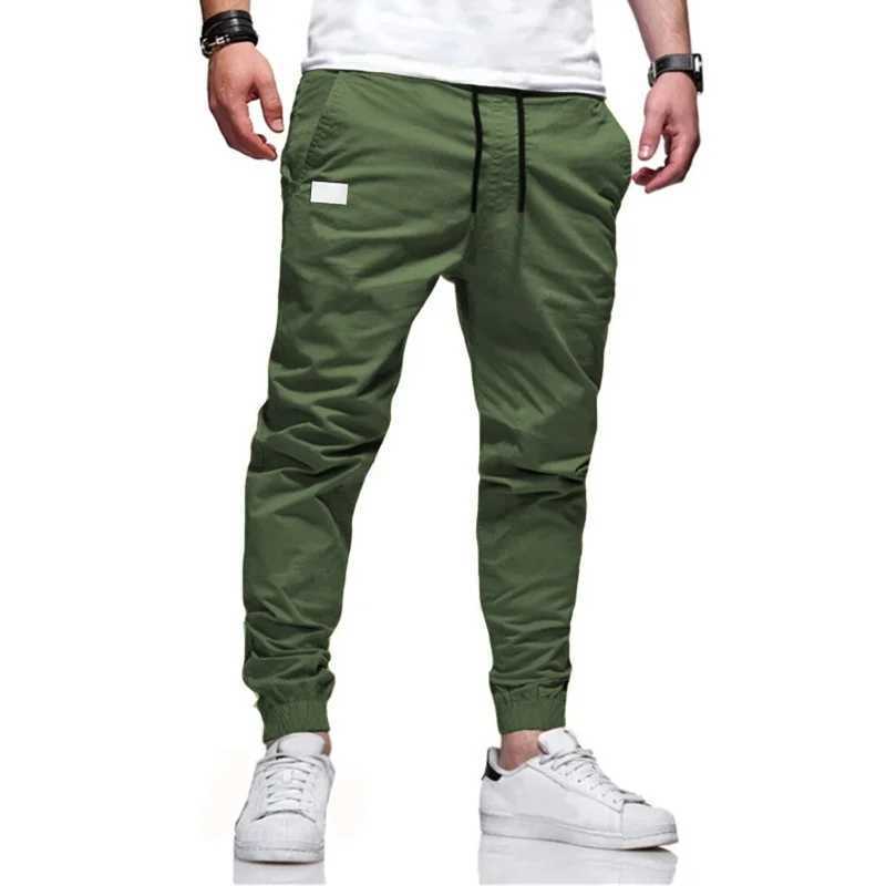 2024 new cargo pants mens loose straight sportswear solid color sportswear Versatile Joggers woven casual mens Trouser W250318