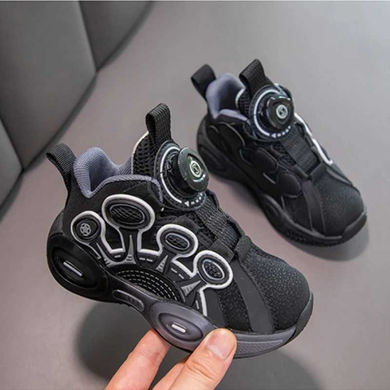 Autumn childrens sports shoes new fashion comfortable boys shoes soft soled anti slip casual shoes fashionable classic rotating button childrens shoes