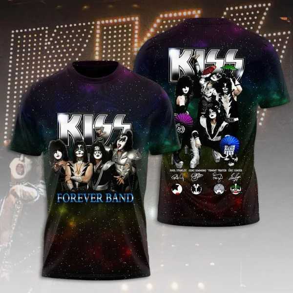 Kiss Band Cool Casual Fun Street Wear Hip Hop 3D Print Men/Women Short Sleeve T Shirt Oversized O-Neck Tee Top Mens ClothesXJ250318