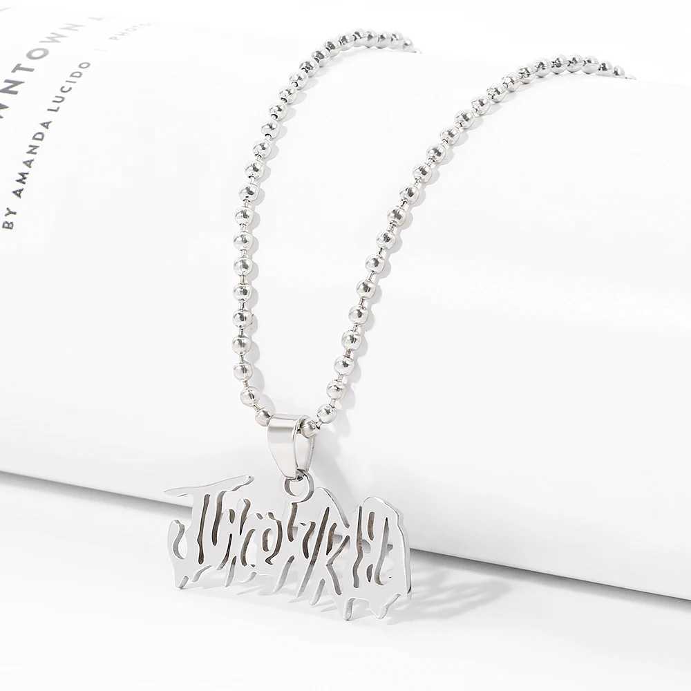 JUICE Wrld Pendant Necklace Singer Rapper Letter Name Chain Necklace Fans Memorial Jewelry Gift Woman W250318