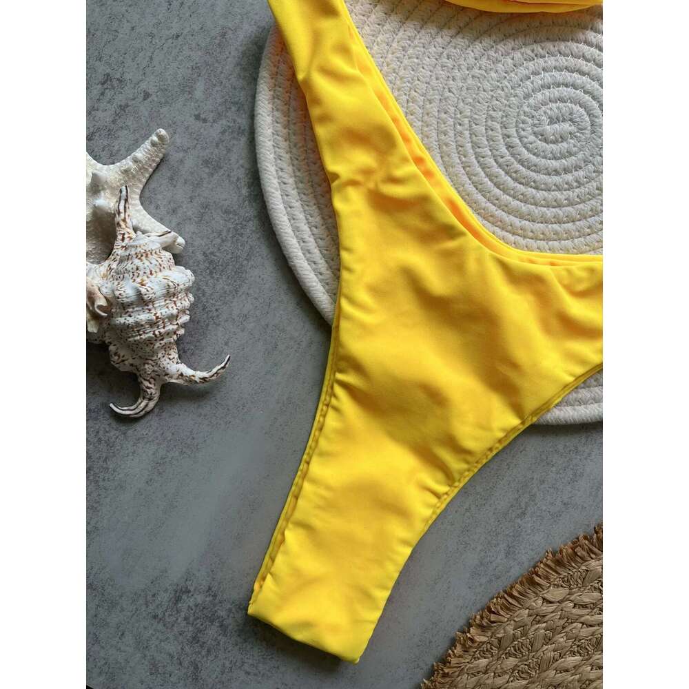Sexy U-shaped Banner Bikinis Sets Woman Strapless Swimwear Women Gold Swimwear Swimwear Brazilian Bikinis Bikini Bath 2025