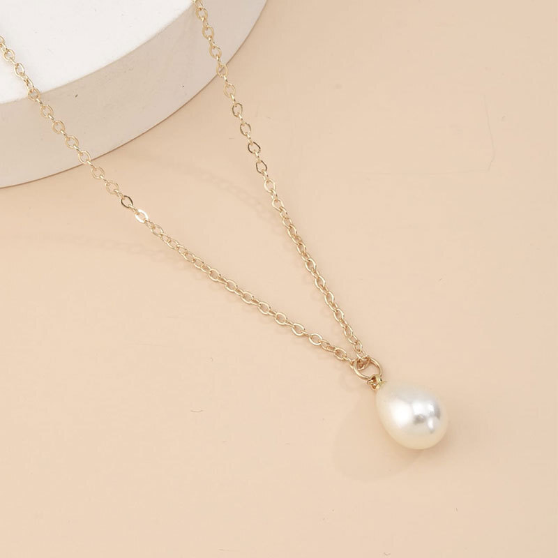 Imitation Pearl Pendant Necklace For Women With A Highlighter Abs Pearl Clavicle Chain Choker Jewelry