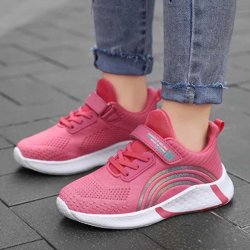 Spring and autumn childrens shoes baby girls casual sports shoes breathable soft non slip walking and running sports shoes size 28-38 W250318