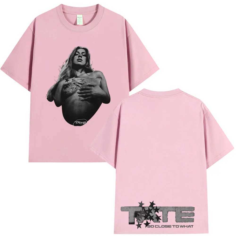 Tate McRae so close to 2025 album Merch T-shirt mens Harajuku short sleeved T-shirt cotton casual T-shirt streetwearXJ250318