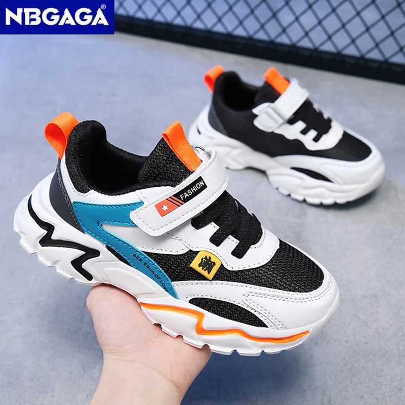 Kid Sneakers Sport Shoes for Boys Fashion Leather Children Breathable Mesh Comfort Shoes Casual Walking Outdoor Running Shoes W250318
