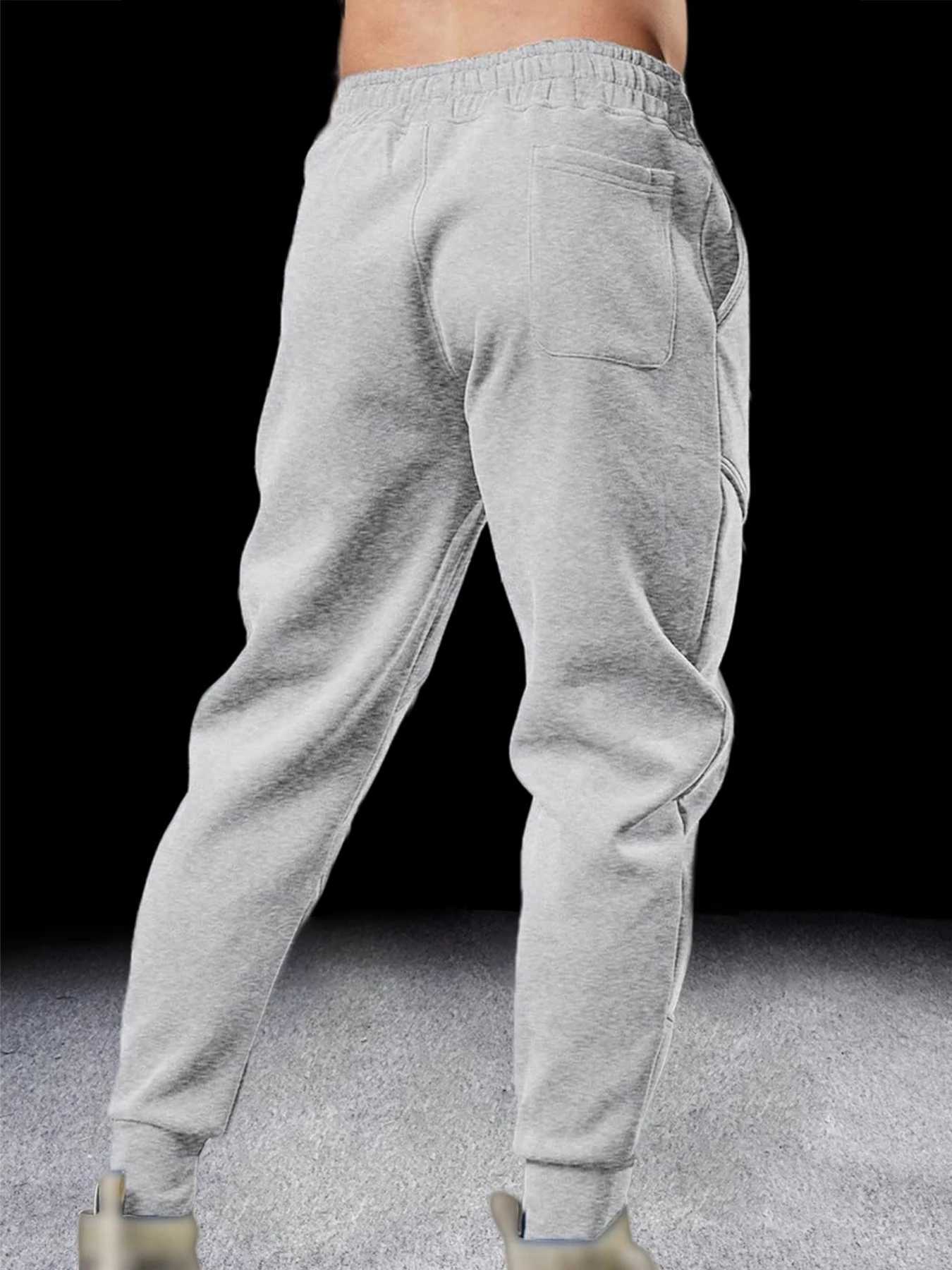 Mens sports casual mens winter loose thick outdoor running cuffs sports pants gym American basketball training pants W250318