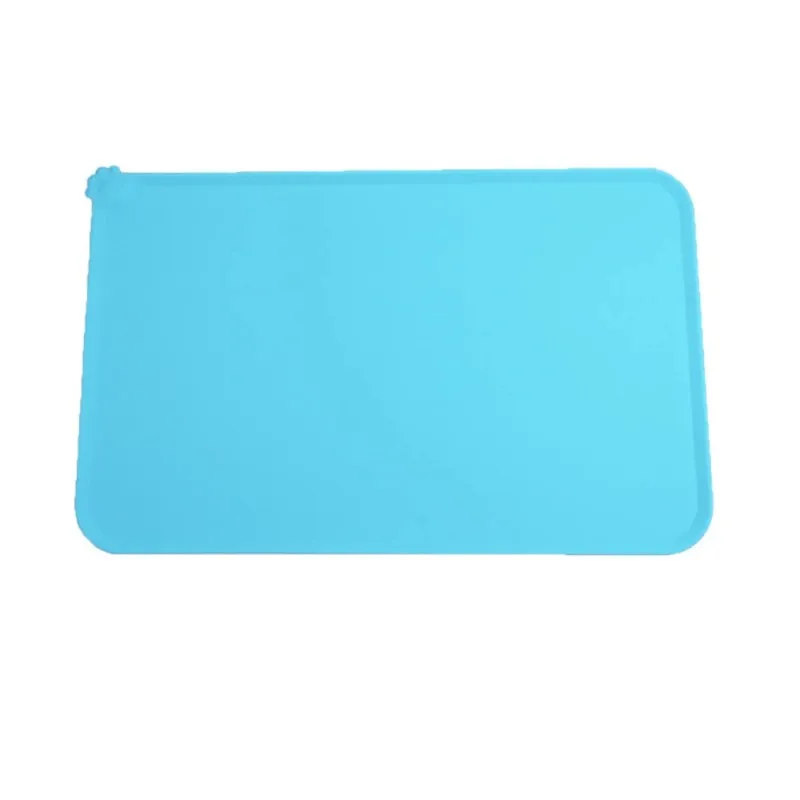 New Waterproof Pet Mat For Dog Cat Solid Color Silicone Pet Food Pad Pet Bowl Drinking Mat Dog Feeding Placemat Easy
