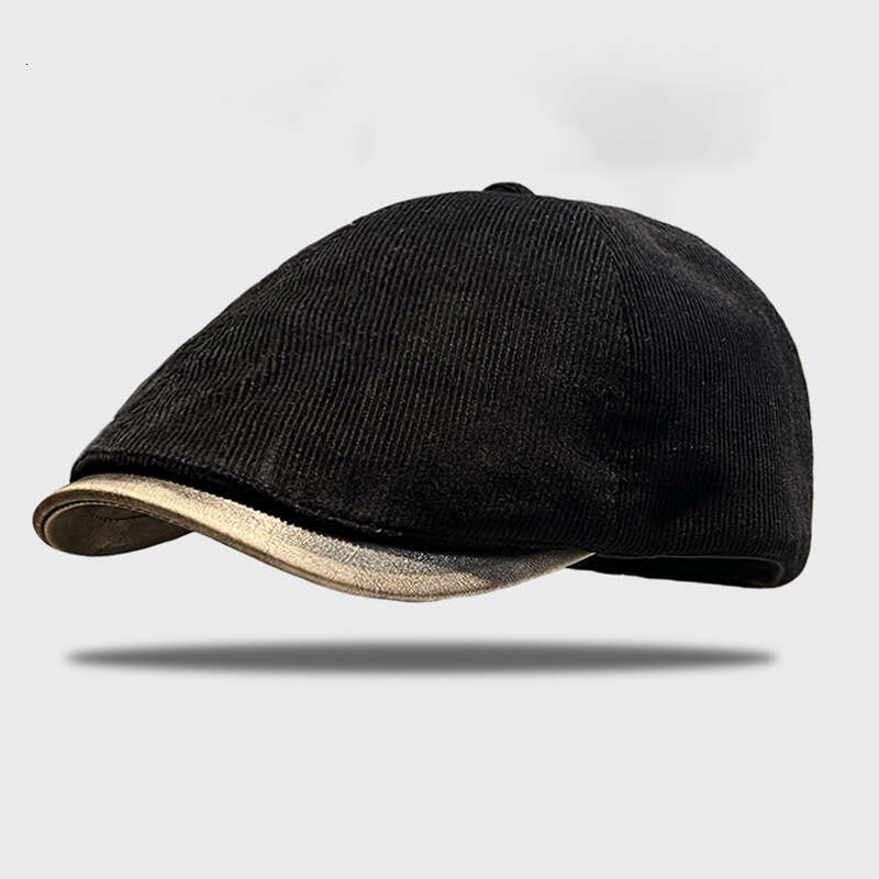 British style vintage forward for women's spring and autumn outings, small face, solid color hat