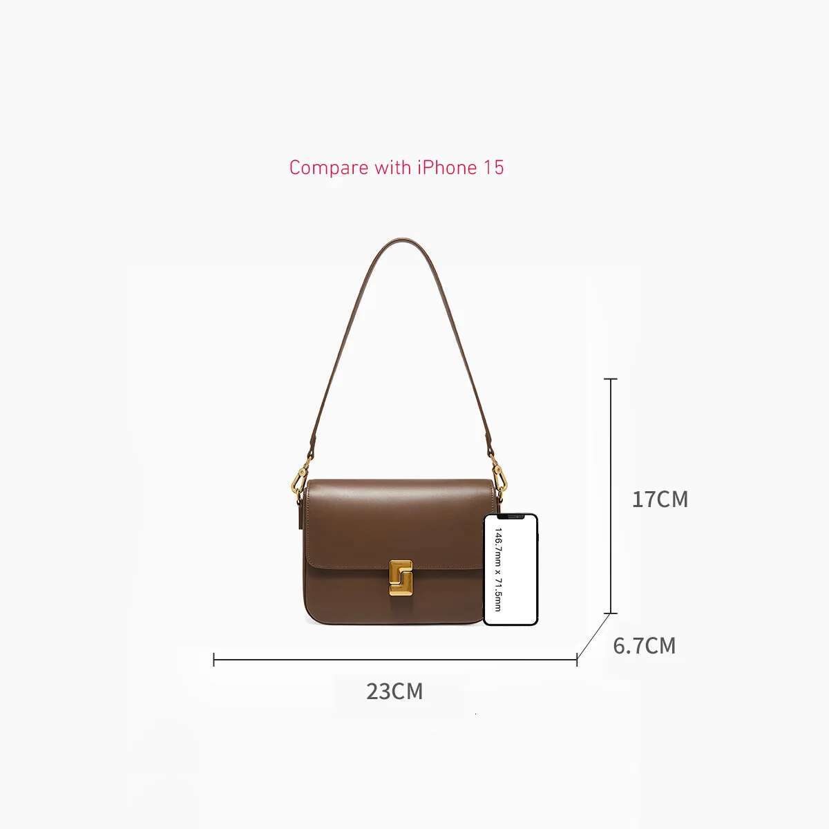 FOXER Women's Leather Classic Fashion Shoulder Bag Lady Crossbody Handbag Chrismas Gift For Lover