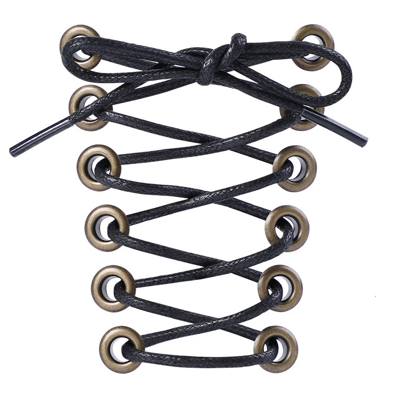 1 pair of pure cotton wax shoes round Oxford shoelaces boots waterproof leather length 6080100120140180cm 250318