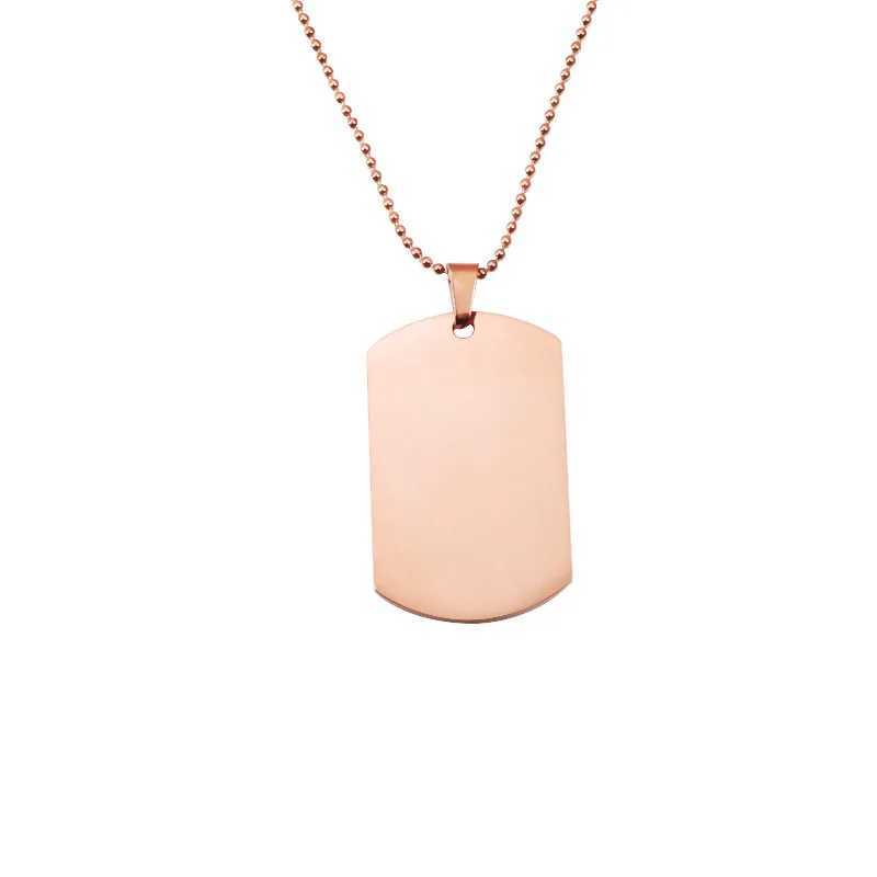 10 pieces rectangular blank bar pendant necklace mirror polished stainless steel necklace DIY custom name jewelry W250318