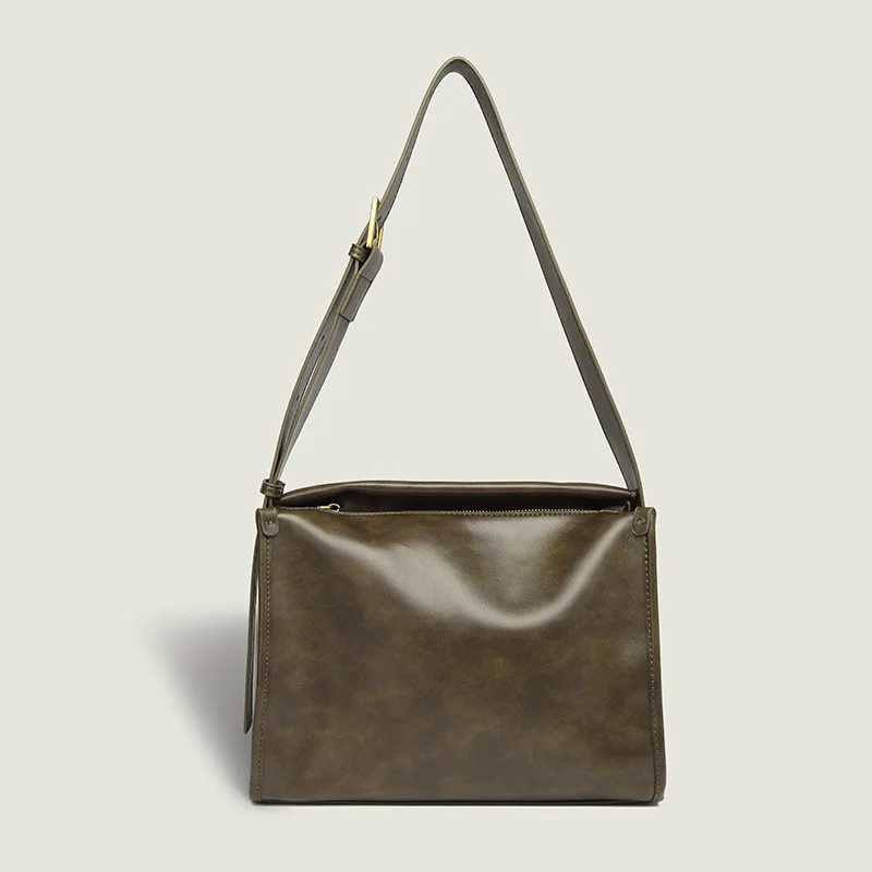 Fashion Vintage Minimalist Cmuting Shoder Bag for Wen Designer Versatile Large Capaci Square Zipper Luxury Designer Bags Z250318
