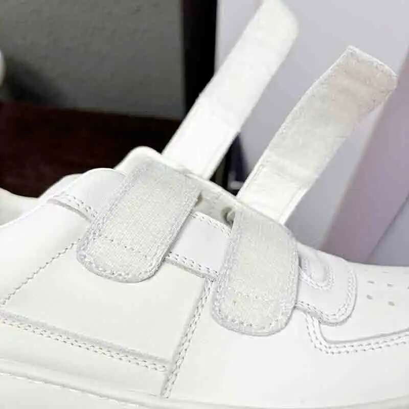 Summer 2025 New Style High Grade Genuine Leather White Casual Sports Thick Bottom Comfortable Women Designer Shoes