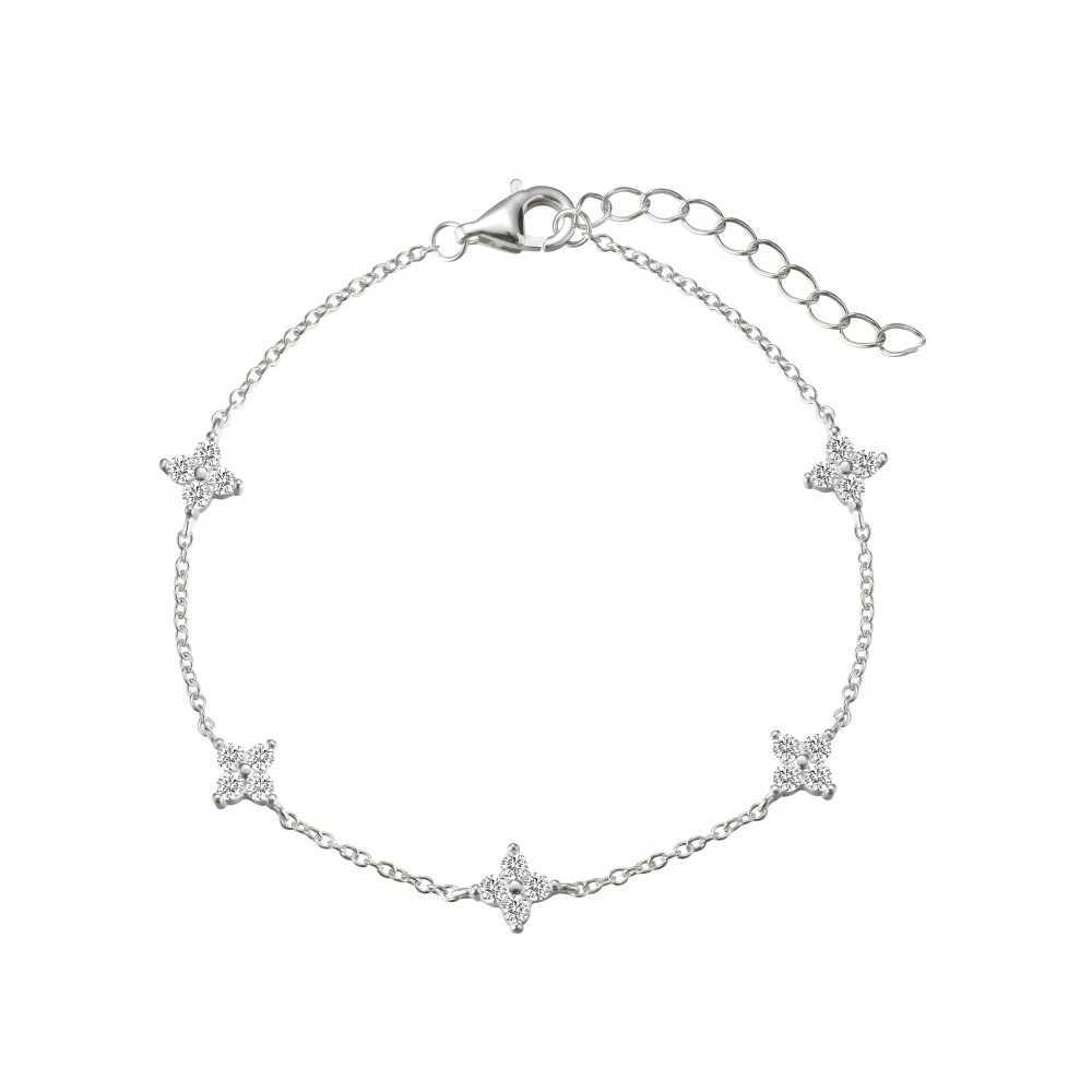 New stainless steel zircon necklace 18K gold-plated clover necklace luxury jewelry gift W250318