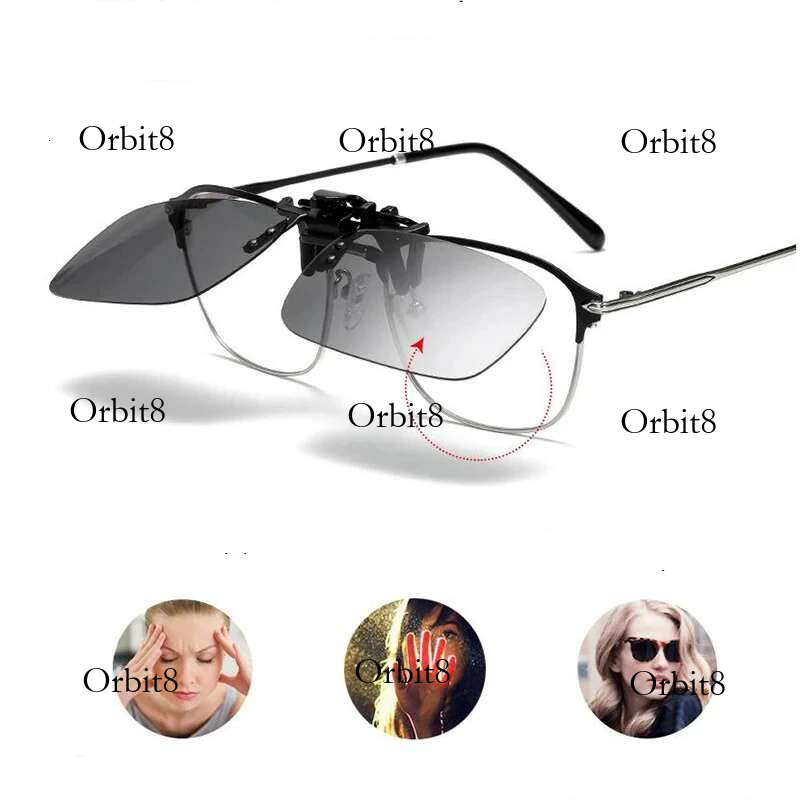 4 Color Grey Lenses Polarized Sunglasses Clip On Flip Up UV 380 Driving Fishing Night Vision Glasses Clips