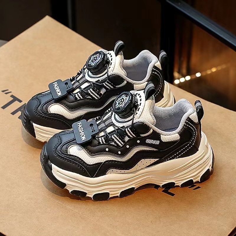 Big Kids Sport Shoes Children Running Shoes 2025 Autumn and Winter New Fashion Button Toddler Girls Boys Sneakers Trainers Big Size US10C-US6.5Y 00025