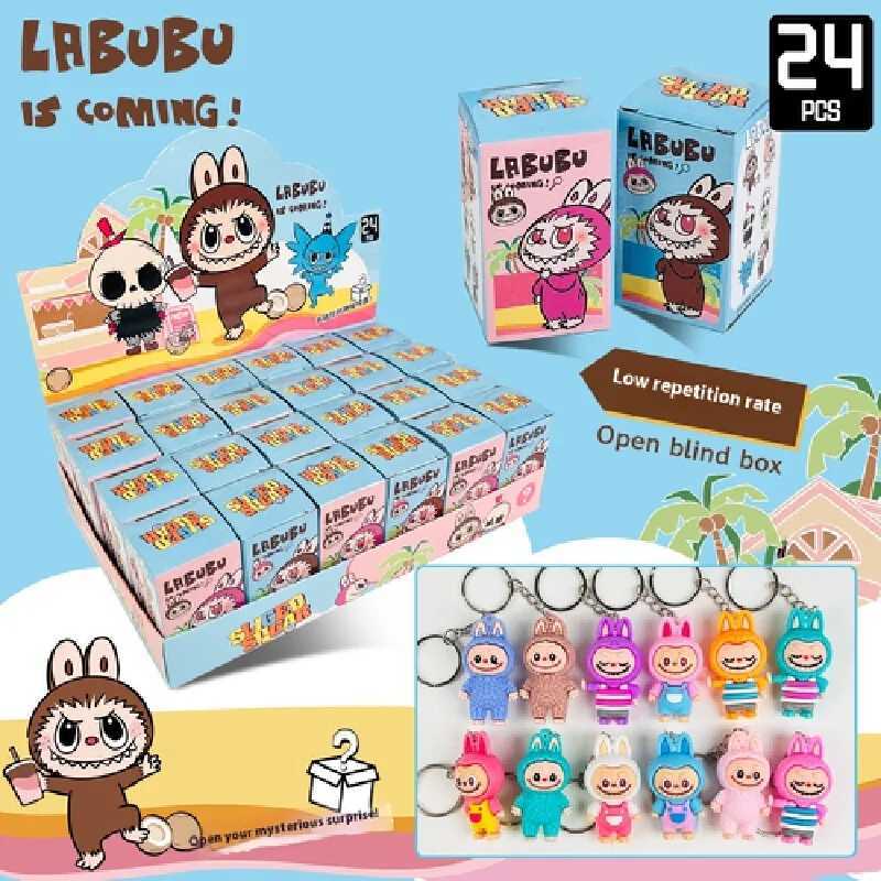 Labubu Anime Peripheral Blind Box Doll PVC Small Pendant Cute Cartoon Keychain Blind Box Decoration Fashion Pendant HangiT250318