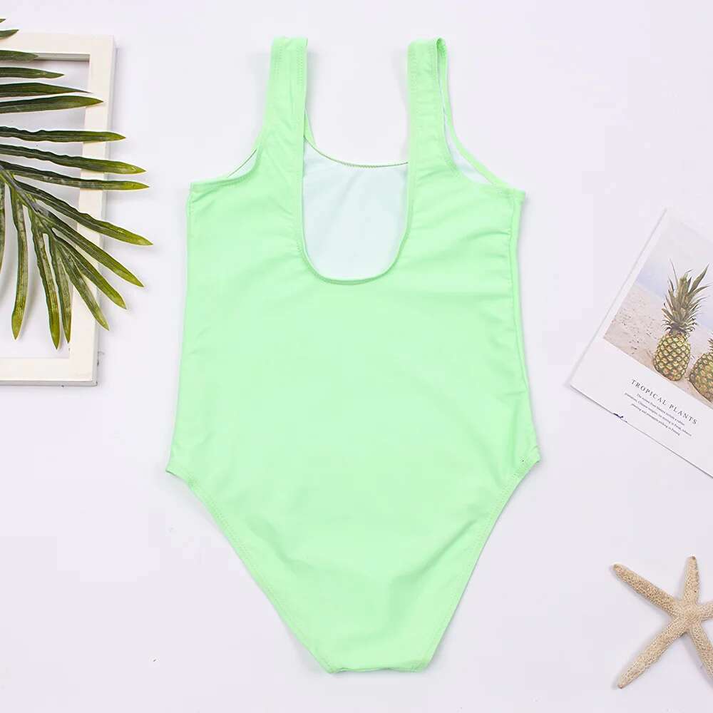 Children's swimsuit, wholesale, solid, printed, cute, monokini, 5-14 year old baby, A3042024