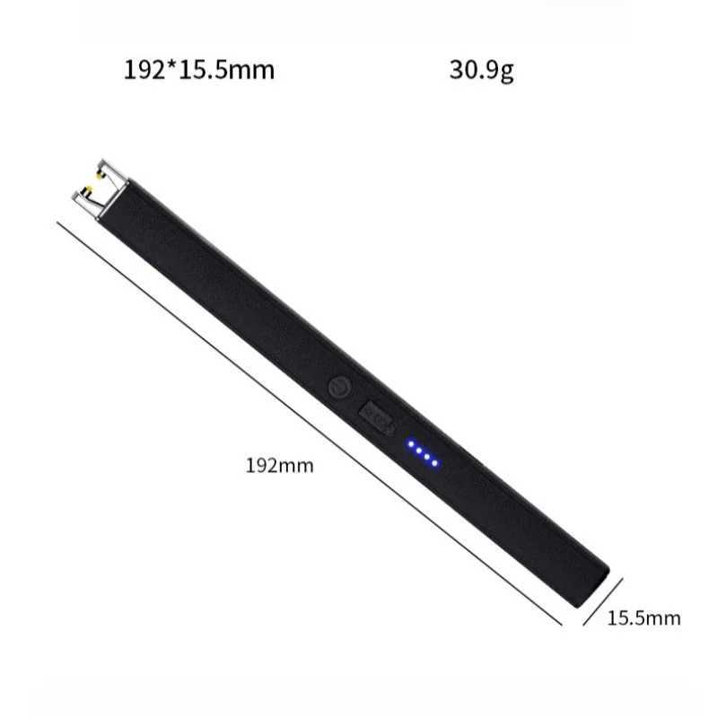 HOT Windproof Pulse Arc Ignition Electronic Lighter Safety Lock Battery Display Outdoor BBQ Kitchen Igniter USB Electric LighterC250318