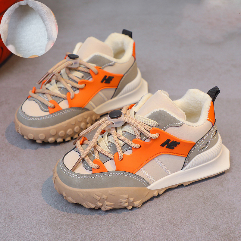 Children Sneakers Kids Girl Sports Shoes Baby Boy Fashion Winter Warm Shoes Toddler Girls Casual Running shoes Student Campus Sneakers Size US5.5C-US4