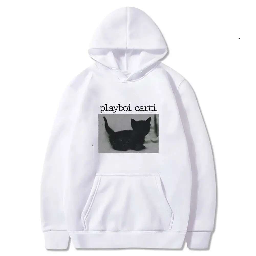 Designer Hoodie New Men's Hoodie Rapper Black Cat Print Street Wear Men's And Women's Fashionable Hip-hop Oversized Sportswear Hoodie P