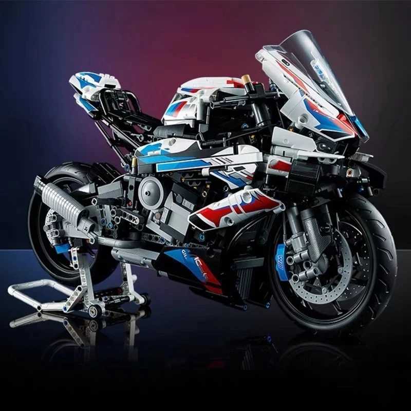 Inventory 1920Pcs Technology Racing Motorcycle 1000 RR Motorcycle Building Blocks Toy Christmas Childrens Gift W250318