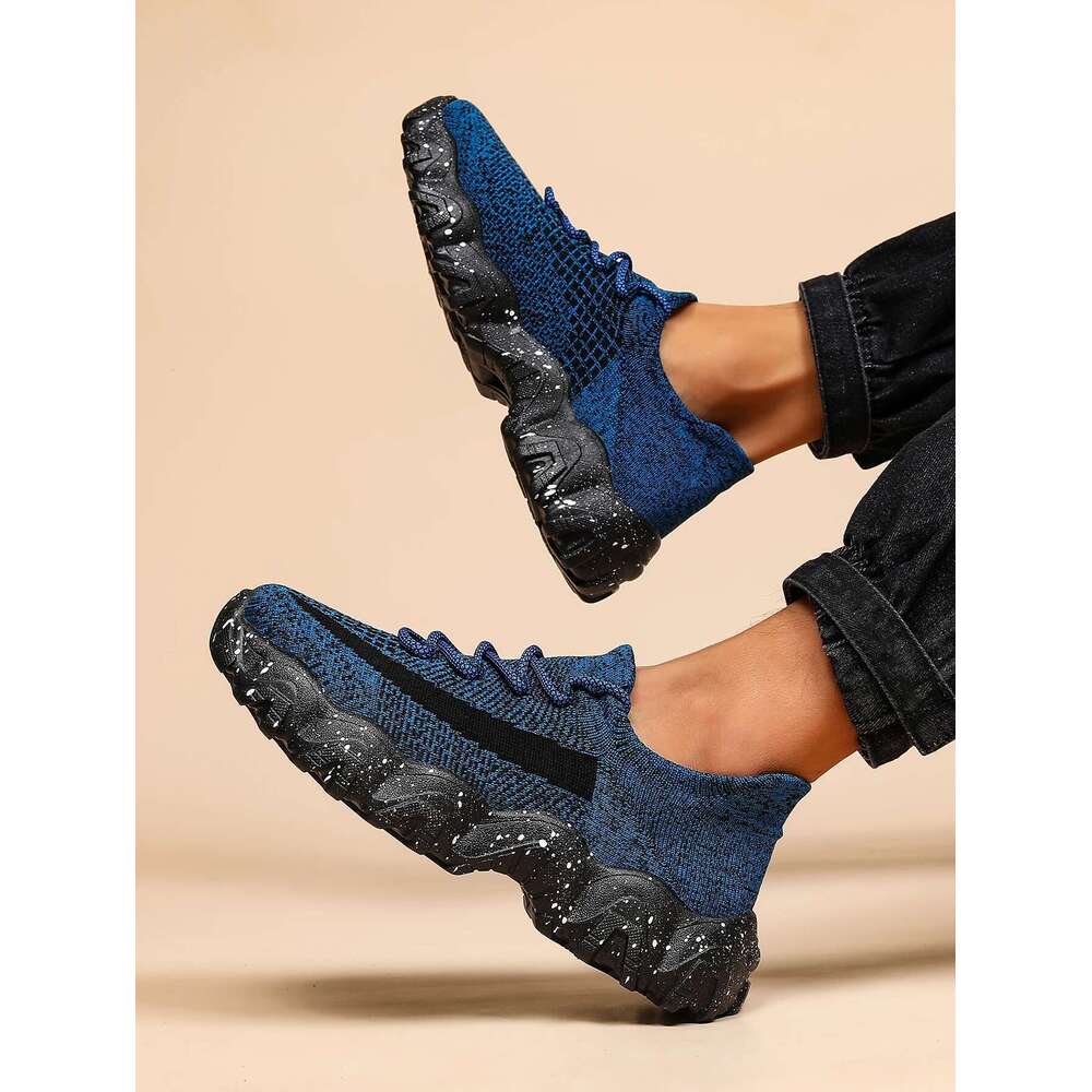 Men's breathable running fly woven mesh elastic socks and shoes in summer