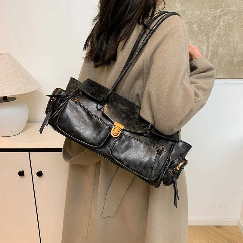 Warm Y2K Mti Pocket Large Capacity Sahel 2024 Winter Lat Luxury Handbag Y250318