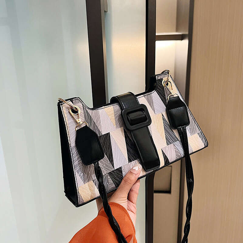 Subtle Design Geometric Splicing Underarm Small for Women Autumn 2025 New Texture Single Cross Shoulder Bag