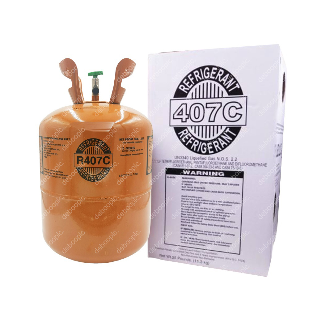 25LBS R407C Refrigerant GAS High-Performance for HVAC Refrigeration Systems Packaging Tank