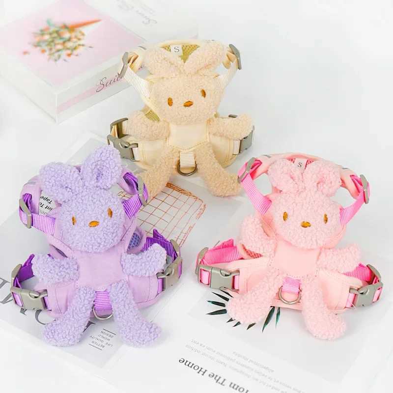 Cute Anti-breakaway Leash for Small To Medium Dogs Toy Design Chest Harness Cute Adjustable for Cats Bunny-shaped Pet CollarT250318