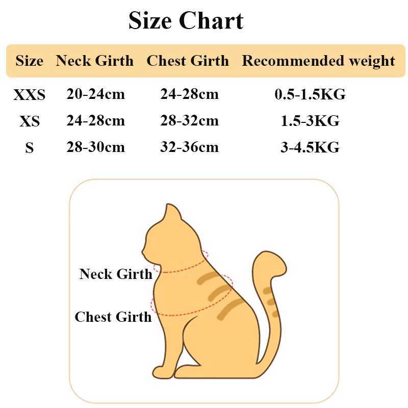 Warm cat harness set soft winter wool pet harness suitable for kitten escape adjustable cat walking lead strap pet suppliesT250318