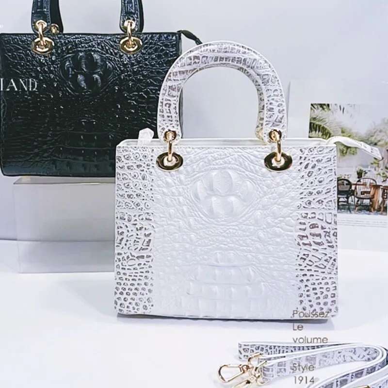 Fashion Crocodile Leather Women Handbags Alligator Small Brand Shoulder Messenger Bag Female Temperament Bags 2024 New