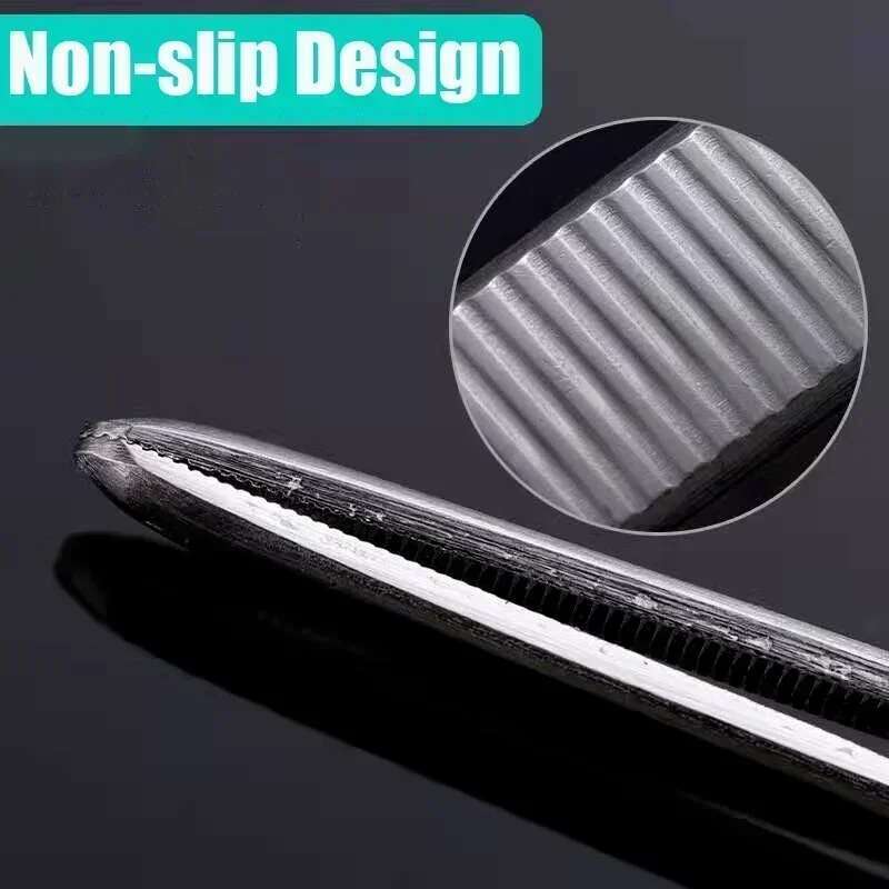 Stainless Steel Aquarium Tweezers Pliers Fish Tank Plant Aquascape Tools Straight Curved Forceps Clip Aquatic Feeding Tongs