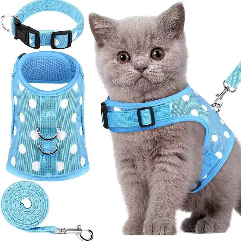 Breathable cat harness collar escape pet harness and belt set for cats dogs puppies corsets without ragdollT250318
