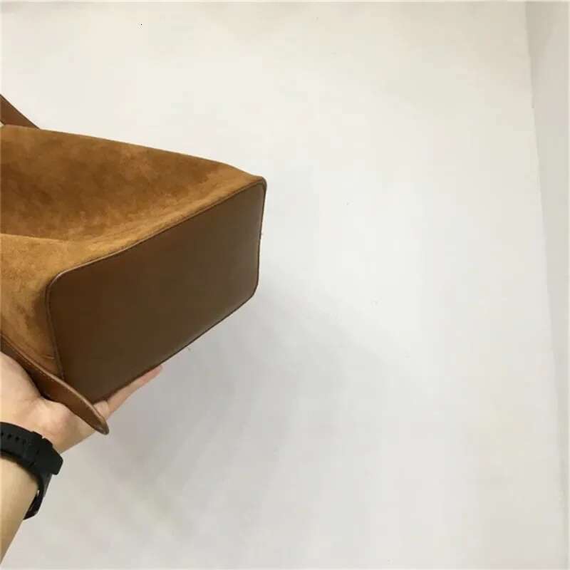 Meet You 2 Piece/Set Autumn Women's Vintage Faux Suede Leopard Print Bucket Soft Large Capacity Commuter Shoulder Bag Female