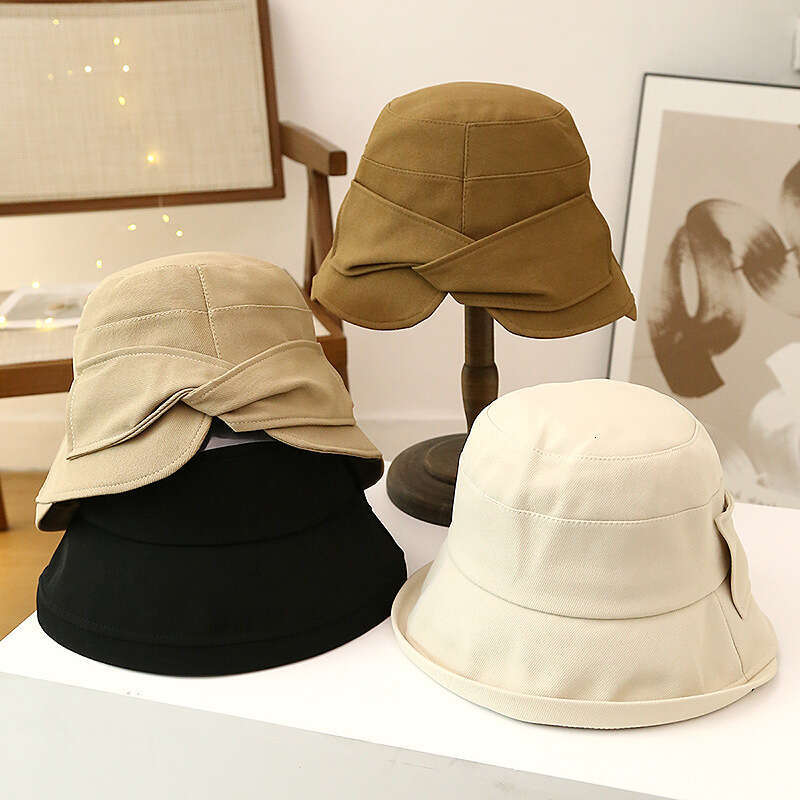 Women's Trendy Big Eaves Summer Fisherman's Casual Hepburn Style Sunscreen Bow Sunshade Hat